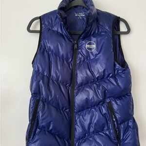 Lauren Ralph Lauren Shiny Royal Blue Quilted Puffer Vest